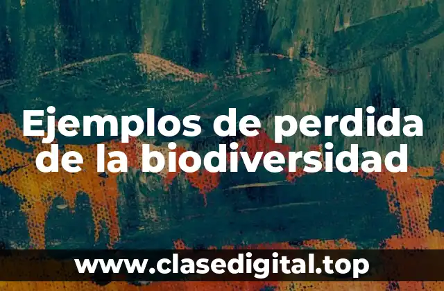 Ejemplos de perdida de la biodiversidad
