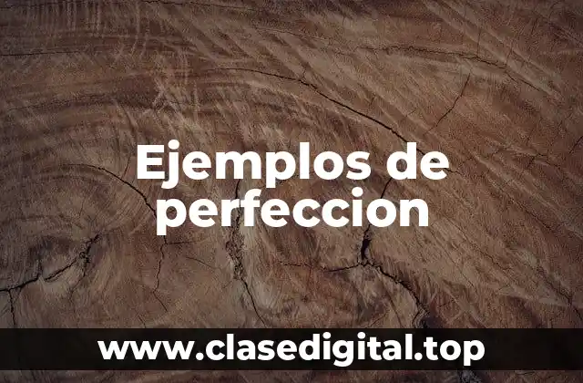 Ejemplos de perfeccion
