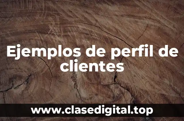 Ejemplos de perfil de clientes