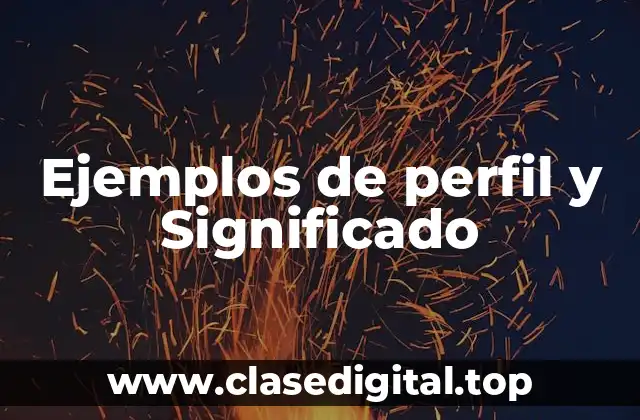 Ejemplos de perfil y Significado