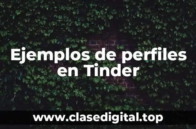 Ejemplos de perfiles en Tinder
