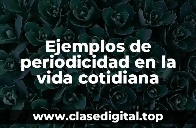 Ejemplos de periodicidad en la vida cotidiana