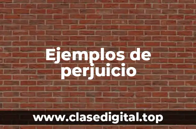 Ejemplos de perjuicio