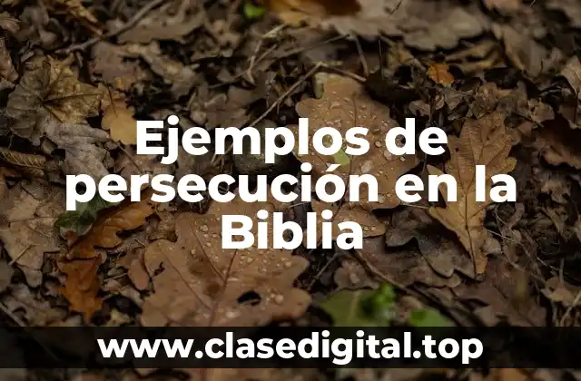 Ejemplos de persecución en la Biblia