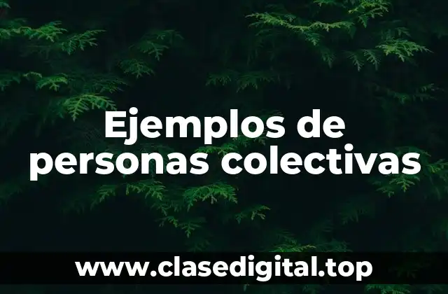 Ejemplos de personas colectivas