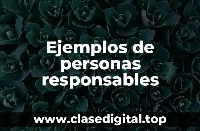 Ejemplos de personas responsables