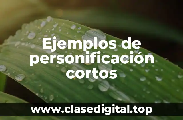 Ejemplos de personificación cortos