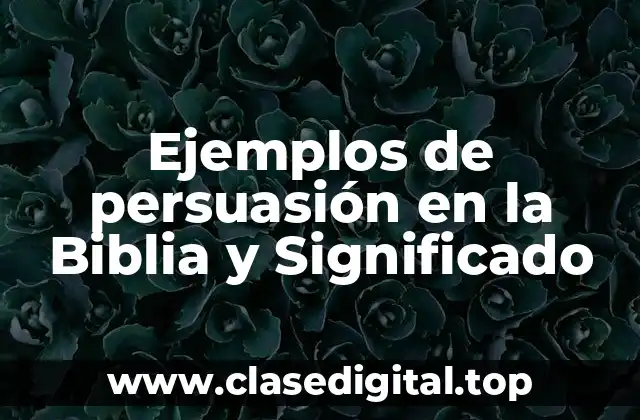 Ejemplos de persuasión en la Biblia y Significado