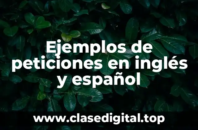 Ejemplos de peticiones en inglés y español