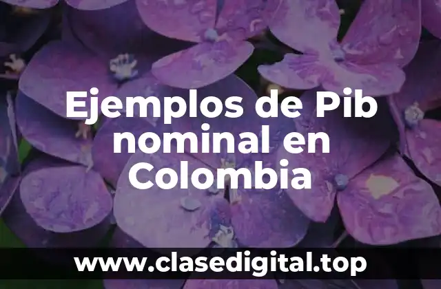 Ejemplos de Pib nominal en Colombia