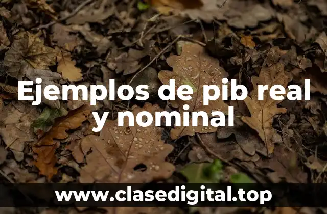 Ejemplos de pib real y nominal