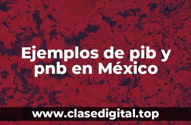 Ejemplos de pib y pnb en México
