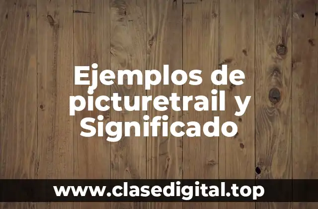 Ejemplos de picturetrail y Significado