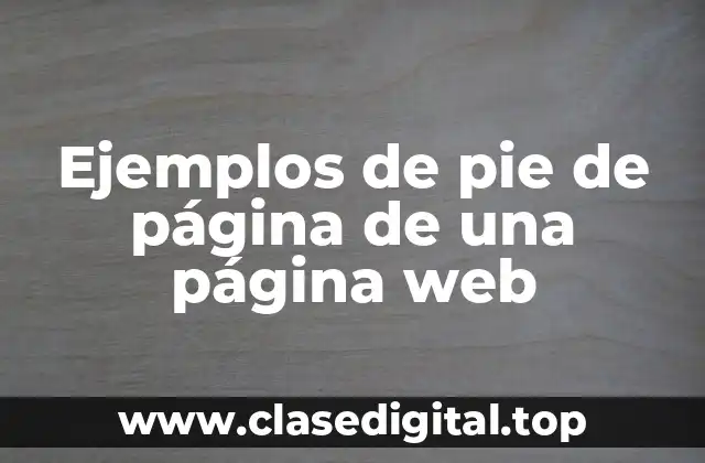 Ejemplos de pie de página de una página web
