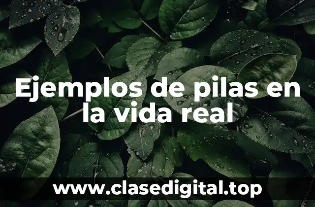 Ejemplos de pilas en la vida real