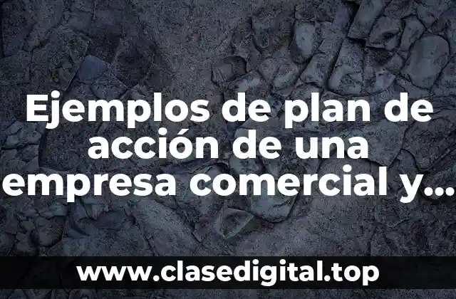 Ejemplos de plan de acción de una empresa comercial y Significado