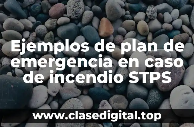 Ejemplos de plan de emergencia en caso de incendio STPS