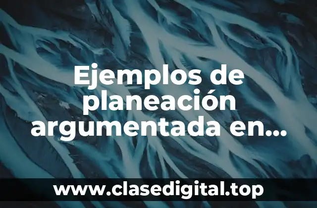 Ejemplos de planeación argumentada