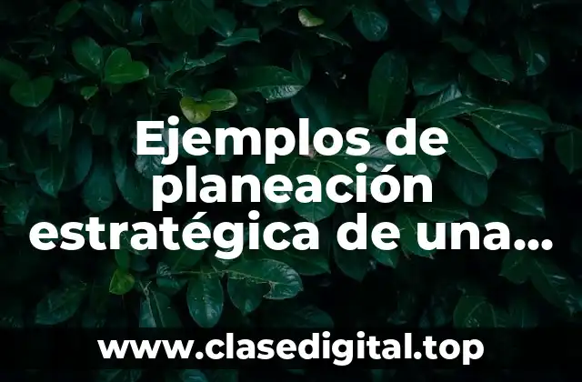 Ejemplos de planeación estratégica de una empresa de ropa