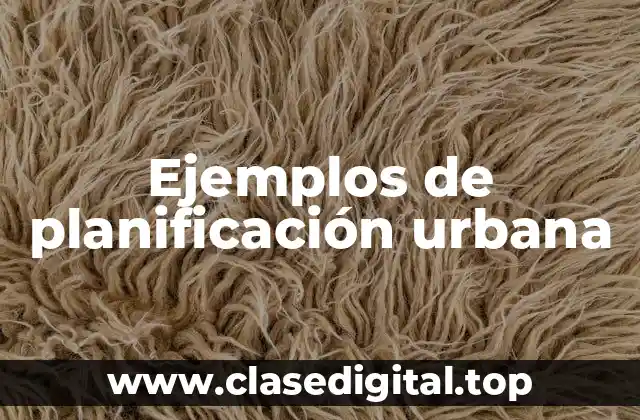 Ejemplos de planificación urbana
