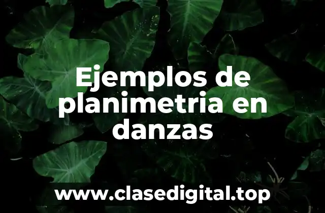 Ejemplos de planimetria en danzas