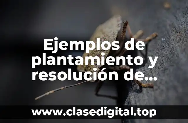 Ejemplos de plantamiento y resolución de problemas con ecuaciones lineales