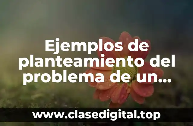 Ejemplos de planteamiento del problema de un proyecto de software