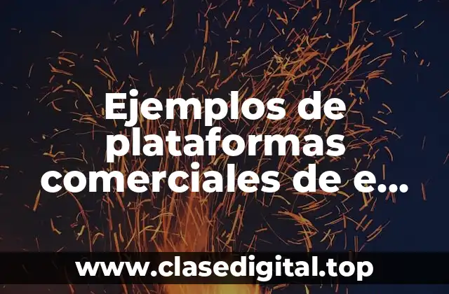 Ejemplos de plataformas comerciales de e learning
