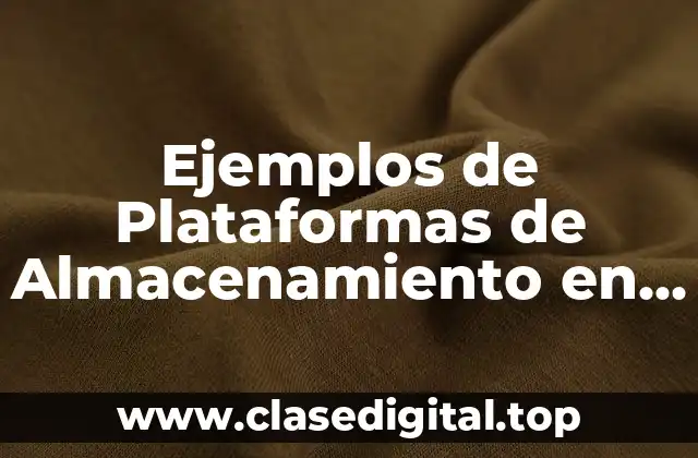 Ejemplos de Plataformas de Almacenamiento en la Nube