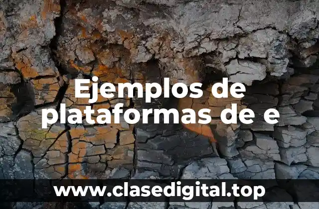Ejemplos de plataformas de e-learning