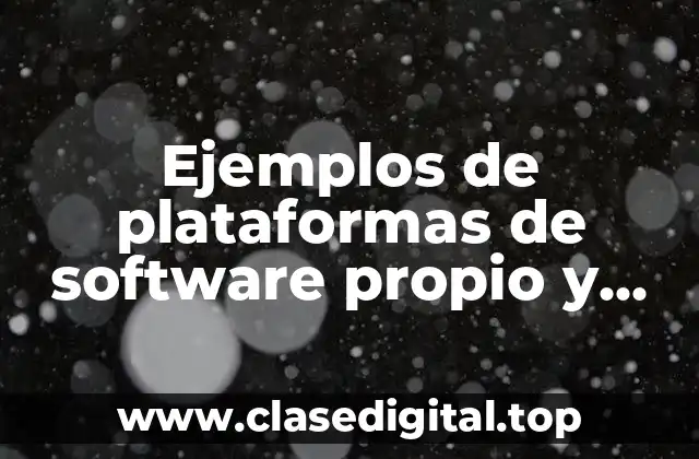 Ejemplos de plataformas de software propio y Significado