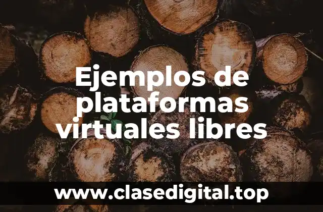 Ejemplos de plataformas virtuales libres