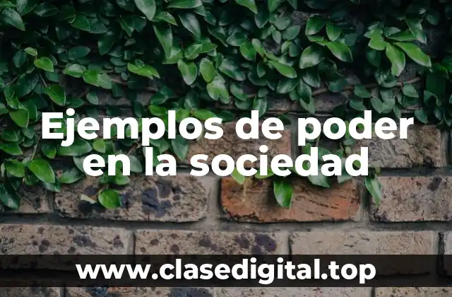 Ejemplos de poder en la sociedad