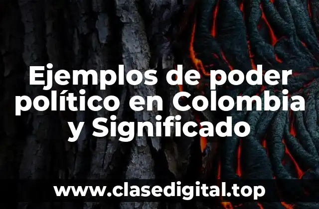 Ejemplos de poder político en Colombia y Significado