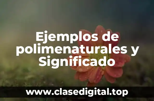 Ejemplos de polimenaturales y Significado