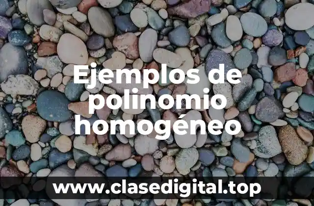 Ejemplos de polinomio homogéneo