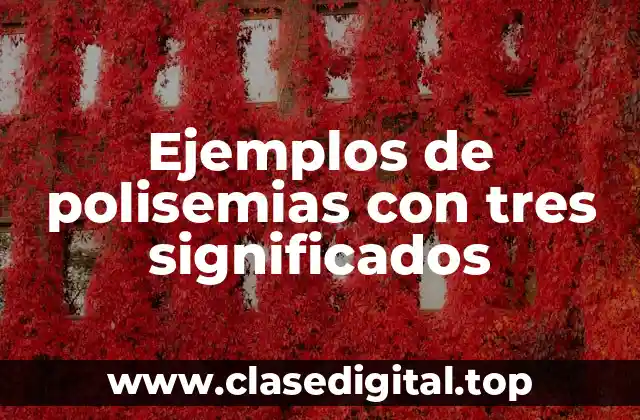 Ejemplos de polisemias con tres significados