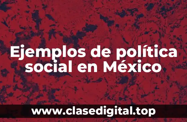 Ejemplos de política social en México