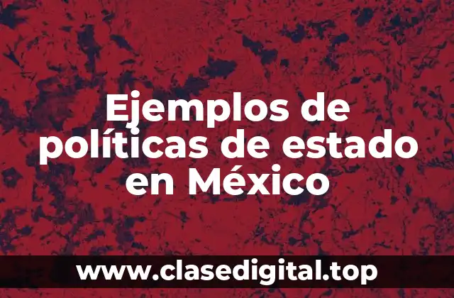Ejemplos de políticas de estado en México