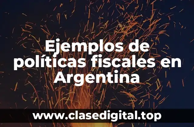 Ejemplos de políticas fiscales en Argentina