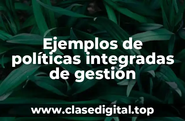 Ejemplos de políticas integradas de gestión