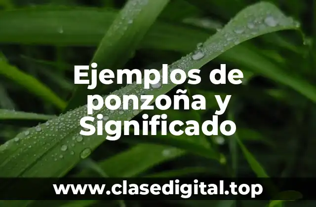 Ejemplos de ponzoña y Significado