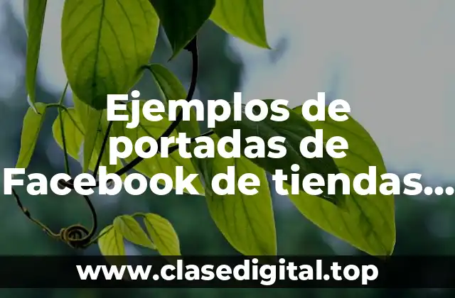 Ejemplos de portadas de Facebook de tiendas de ropa online