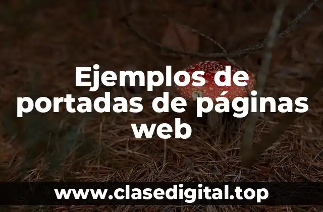 Ejemplos de portadas de páginas web