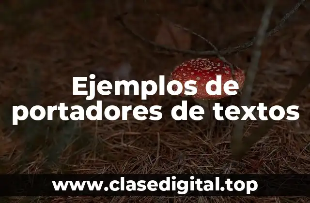 Ejemplos de portadores de textos
