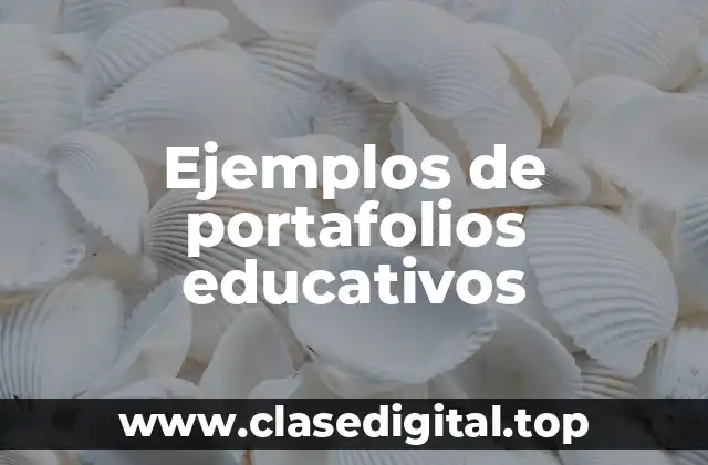Ejemplos de portafolios educativos