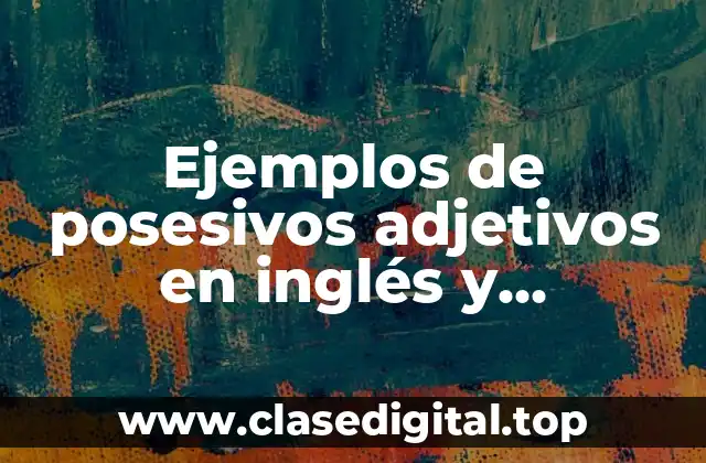 Ejemplos de posesivos adjetivos en inglés y Significado