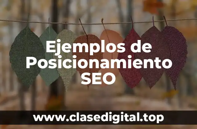 Ejemplos de Posicionamiento SEO