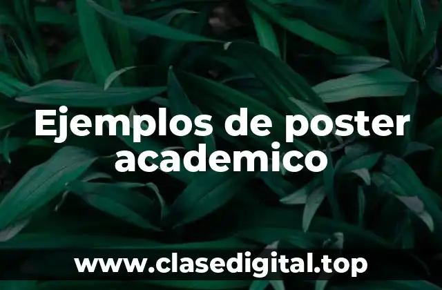 Ejemplos de poster academico