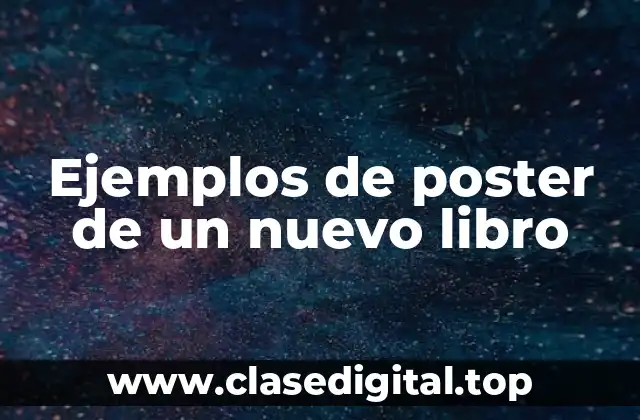 Ejemplos de posters de nuevos libros